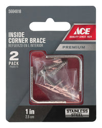 Corner Brace 1x1/2" Ss (Pack of 10)