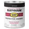 Rust-Oleum Stops Rust Satin Black Protective Enamel Indoor and Outdoor 485 g/L 1 qt.