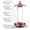 Perky-Pet Hummingbird 12 oz. Copper/Glass Nectar Feeder 4 ports (Pack of 2)