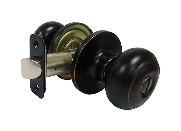 Faultless Fancy Mushroom Aged Bronze Privacy Knob