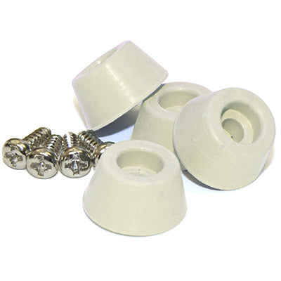 Rubber Bumpers, Screw-On, Almond, 5/8-In., 4-Pk.