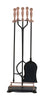 Panacea Black Antique Metal Fireplace Tool Set - Open Box