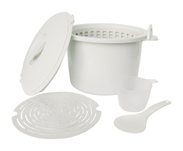Vaporera de plástico blanca Bene Casa de 12 tazas