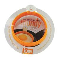 Harold Import Co. Heat-Resistant Silicone Orange/White BPA Free Roundy-Egg Ring 3.5 x 2.5 in.