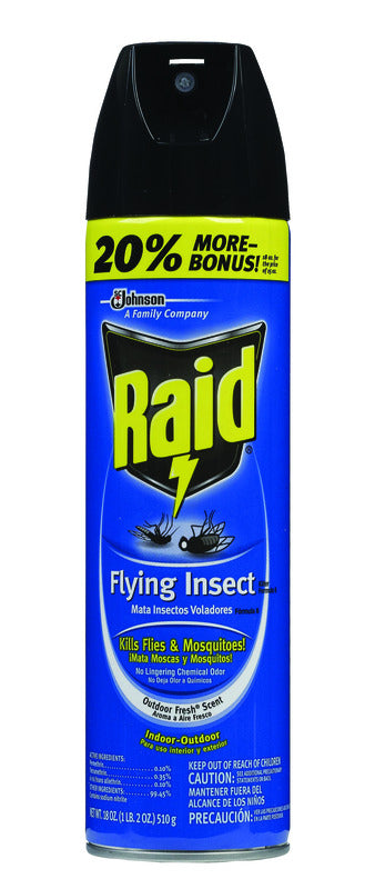 Raid Aerosol Insect Killer 18 oz (Pack of 12)