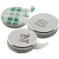 Master Magnetics 0.375 in. 1.68 lb. Pull Silver Neodymium Disc Magnets with Adhesive