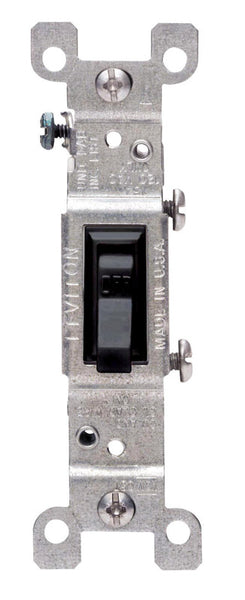 Interruptor de CA silencioso de un solo polo de 15 amperios Leviton, color negro (paquete de 10)