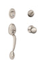 Schlage Plymouth Satin Nickel Single Cylinder Handleset and Knob Right or Left Handed