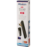 Aqueon LED Strip Light Fixture Black 20 in | Energy-Efficient Aquarium Light with Natural Shimmering Effect