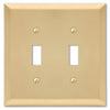 Amerelle Century Satin Brass 2 gang Stamped Steel Toggle Wall Plate 1 pk - Open Box