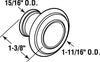 Prime-Line 1-11/16 in. D X 1.69 in. L Satin Silver Metal Bi-Fold Door Knob 1 pk - Open Box