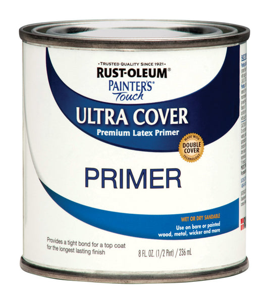 Rust-Oleum Ultra Cover Flat White Paint Indoor and Outdoor 250 g/L 0.5 oz. (Pack of 6)