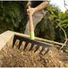 Ames 50.5 in. 7 Tine Steel Level Rake Wood Handle