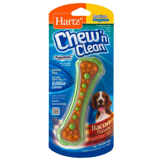 Hartz Chew n Clean Tasty Bacon Grain Free Dental Chews For Dogs 1 pk