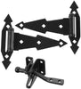 National Hardware 8 in. L Black Steel Gate Hardware Kit