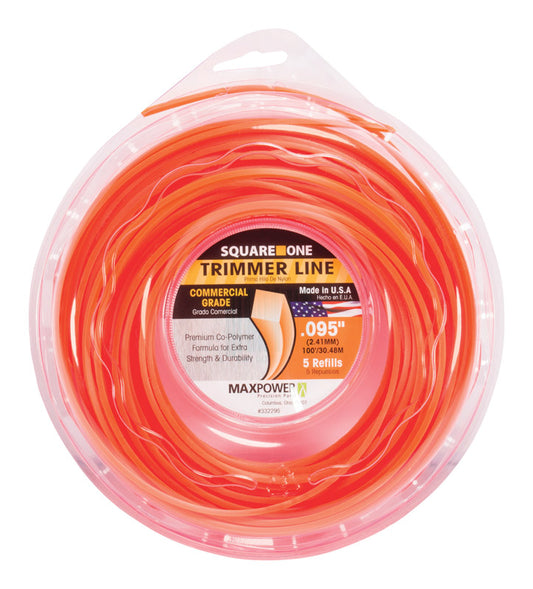 MaxPower Square One Commercial Grade 0.095 in.   D X 100 ft. L Trimmer Line
