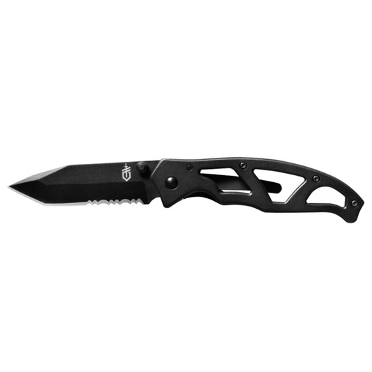Gerber Black 7CR17MOV Steel 7 in. Paraframe Tanto Folding Knife