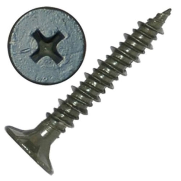 Tornillos para placas de cemento con cabeza Phillips de 1-1/4 pulg. de largo y n.° 8 de Grip-Rite, 5 lb, paquete de 810 (paquete de 4)