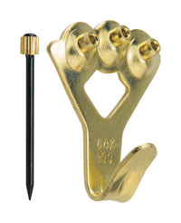 Hillman OOK Brass-Plated Blue Picture Hanger 100 lb (Pack of 12)