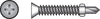 Hillman No. 12-24 X 2-1/2 in. L Phillips Flat Head Self- Drilling Screws 100 pk