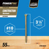 Hillman Power Pro No. 10  x 3-1/2 in. L Star Wood Screws 1 lb.