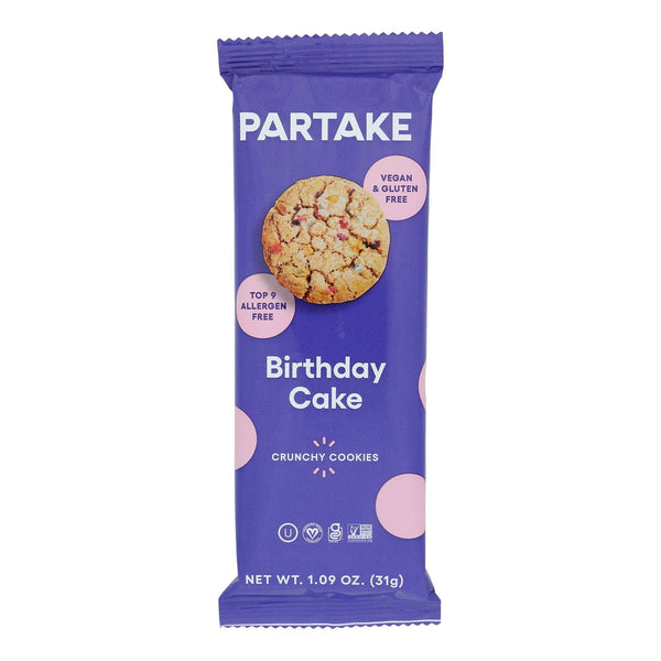 Partake Foods - Galletas de cumpleaños - Caja de 24 - 1 oz (paquete de 24)