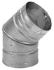 DuraVent 4 in. D X 4 in. D 45 deg Galvanized Steel Stove Pipe Elbow