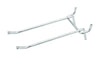 National Hardware Zinc Plated Silver Steel 4 in. Double Hook 2 pc