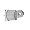 Yardlink 2.8 in. H Silver Aluminum Rail End