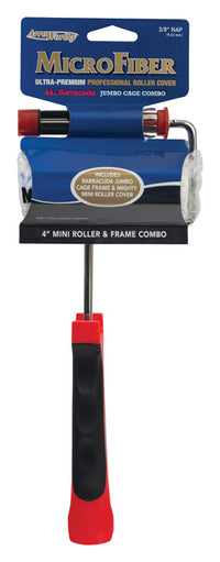 ArroWorthy 4 in. W Jumbo Mini Paint Roller Frame and Cover Threaded End - Open Box