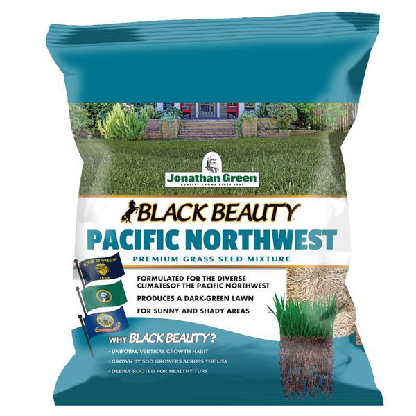 Semillas de césped Jonathan Green Black Beauty Pacific Northwest para sol o sombra, mezcla, 7 lb