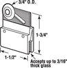 Prime-Line 3/4 in. D X 1.75 in. L Aluminum/Nylon Roller Assembly 2 pk - Deal of The Week