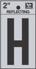Hy-Ko 2 in. Reflective Black Vinyl Letter H Self-Adhesive 1 pc. (Pack of 10)
