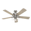 Hunter Crestfield 52 in. Brushed Nickel LED Indoor Ceiling Fan