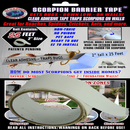 Scorpion Scorpios Pest Indoor/Outdoor Barrier Tape 25 L ft. x 2 W in.
