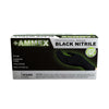 AMMEX Professional Nitrile Disposable Exam Gloves X-Large Black Powder Free 100 pk