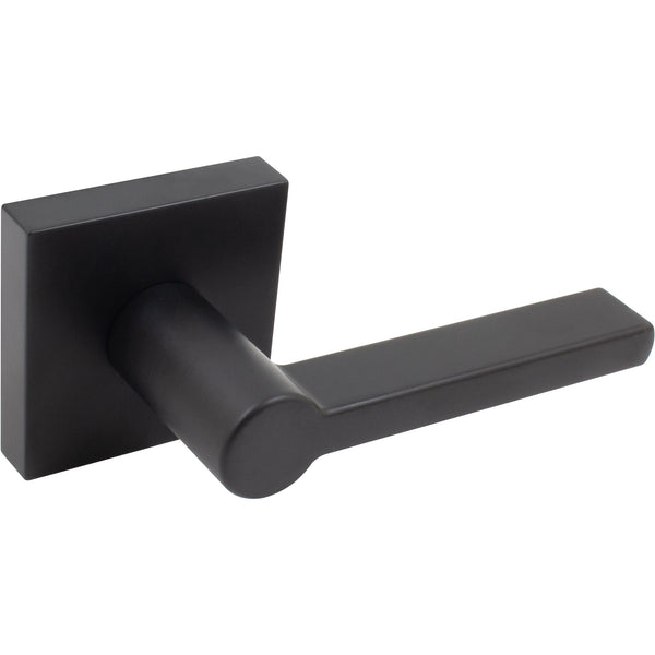Manija de puerta Vienna con roseta cuadrada, pestillo para pasillo (vestíbulo/armario), negro mate de Stone Harbor Hardware