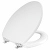 Mayfair Slow Close Elongated White Molded Wood Toilet Seat