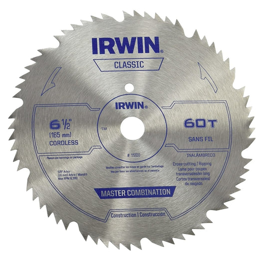 Irwin 6-1/2 in. D X 5/8 in. S Classic Steel Circular Saw Blade 60 teeth 1 pk