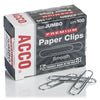 Acco Jumbo Paper Clips 100 pk (Pack of 10)