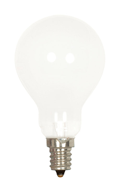Satco 40 W A15 A-Line Incandescent Bulb E12 (Candelabra) Soft White 1 pk