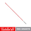 Diablo Speedemon 1/4 in. X 6 in. L Carbide Tipped Red Granite Hammer Drill Bit Hex Shank 5 pk