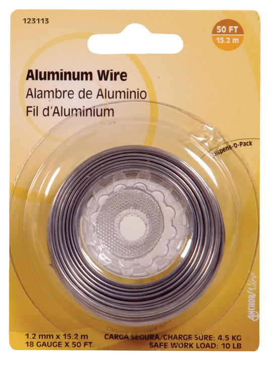 Hillman 50 ft. L Aluminum 18 Ga. Wire (Pack of 10)