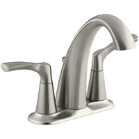 Kohler Brushed Nickel Centerset Bathroom Sink Faucet 4 in.