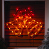 IG Design Gold/Red Bell Silhouette Window Decoration 18 in.
