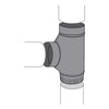 Imperial 7 in. X 7 in. X 7 in. Steel Stove Vent Single Tee