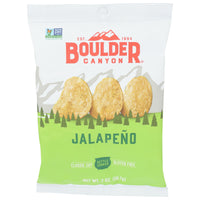 Boulder Canyon Jalapeno Kettle Cooked Potato Chips 2 oz. Pegged (Pack of 8)