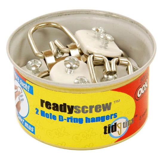 Ook ReadyScrew Silver D-Ring Hanger 20 lb 10 pc