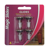 Magic Sliders Silver Steel Adjustable Leveling Glide 4 pk - Open Box