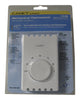 Cadet White 120V Rectangle 2-Pole Line Voltage Thermostat for Electric Baseboard & Fan-Forced Heater - Open Box